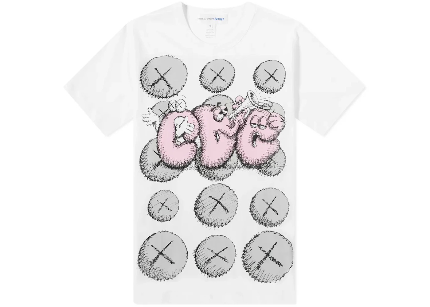 CDG Shirt X KAWS T-Shirt White/Pink/Grey CDG Shirt X KAWS T-Shirt White/Pink/Grey